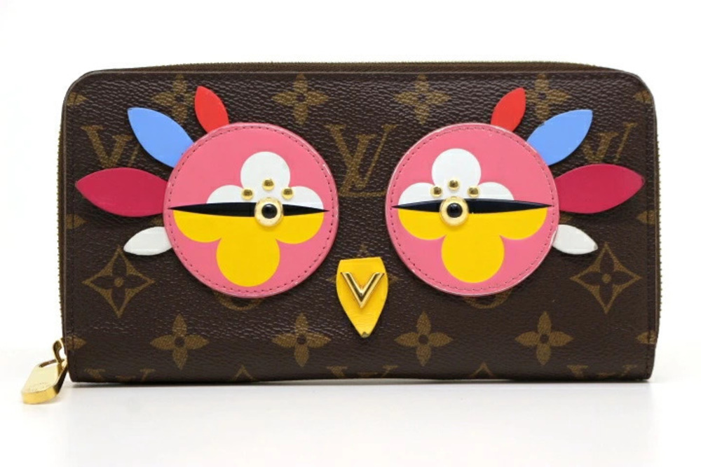 LOUIS VUITTON Wallet Zippy Lovely Bird Round Long Monogram